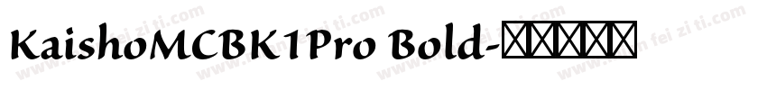 KaishoMCBK1Pro Bold字体转换
